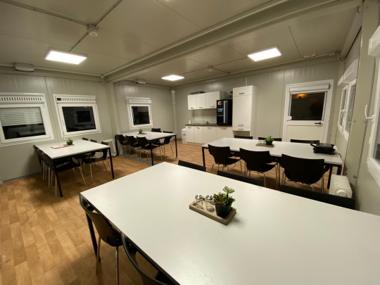 Tijdelijke schaftruimte of kantine