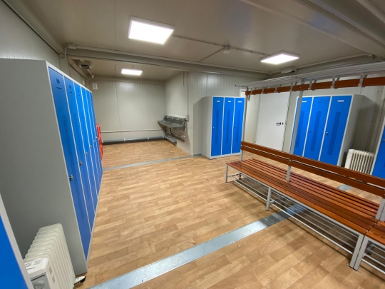 Temporary changing rooms