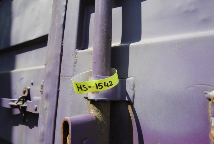 10ft opslagcontainer met stelling HS-1542