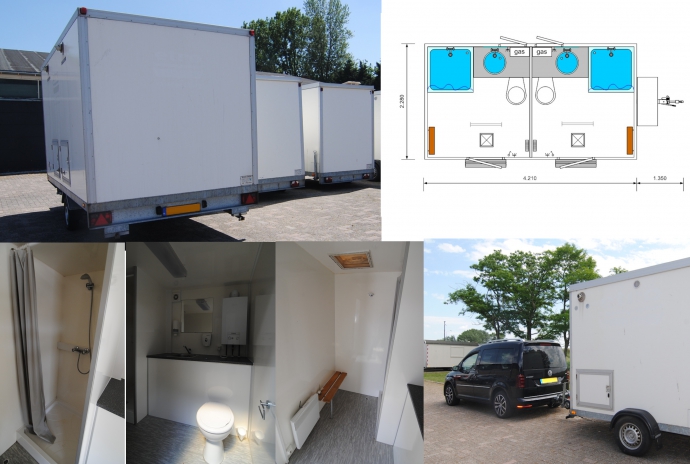 Mobiele badkamer dubbel TS-920