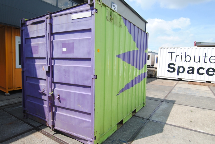 10ft opslagcontainer met stelling HS-1542