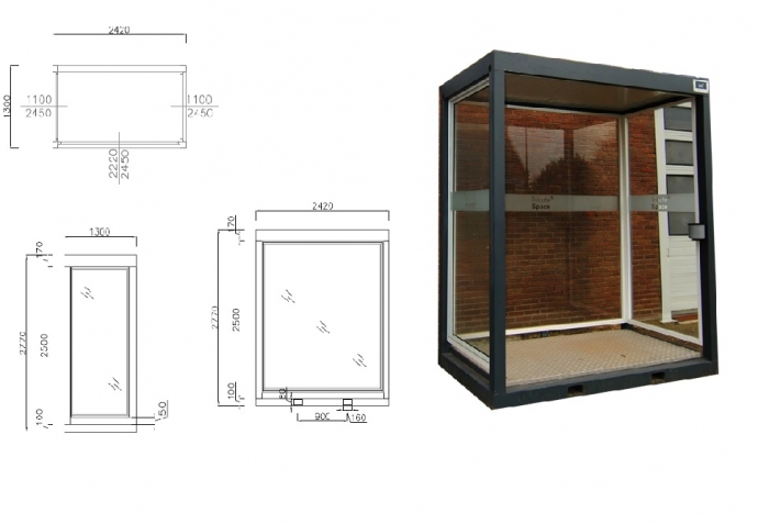 Smoking Space Abri wachtruimte (rookabri) TS-400