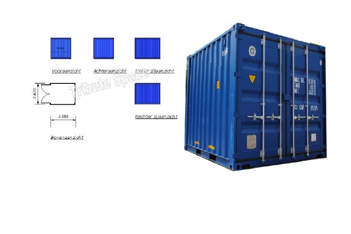 Container 10 ft. afm. 3 x 2,4m. TS-310